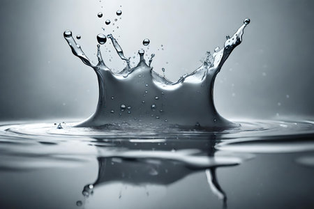 gray water splash product backgroundの素材