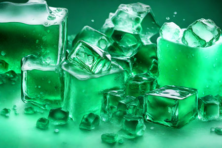 green ice product backgroundの素材