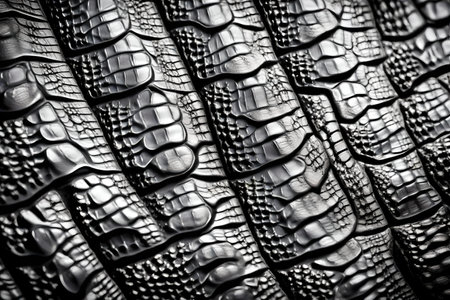 gray crocodile skin macro textureの素材