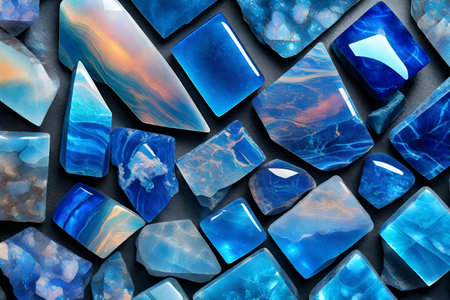 holographic colors blue calcite symmetry textureの素材