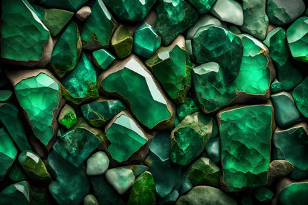 organic emerald stone wallの素材