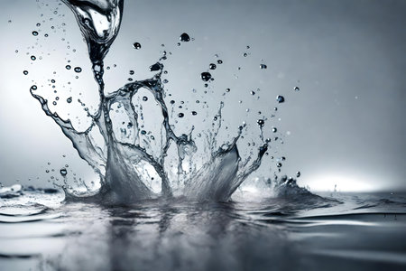 silver water splash wallの素材