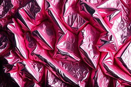 pink crumpled foil textureの素材
