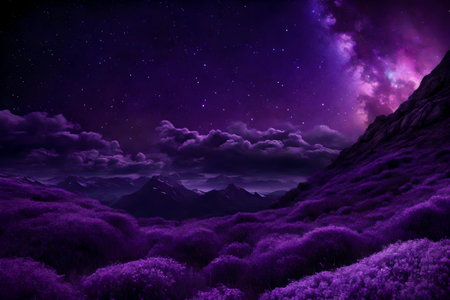 purple night sky product backgroundの素材