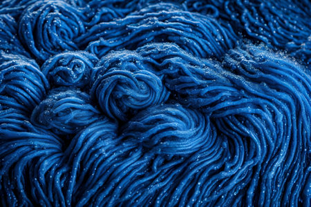 blue wet wool product backgroundの素材