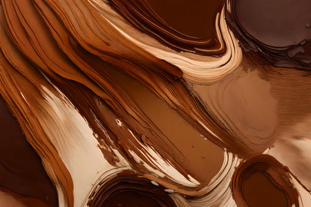 brown paint stroke flat lay backgroundの素材