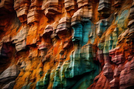 colorful cliff rock textureの素材
