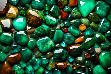 colorful emerald stone product backgroundの素材