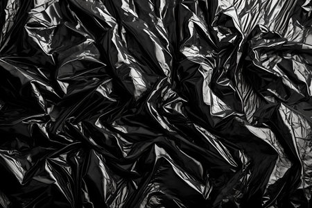 black crumpled foil backgroundの素材
