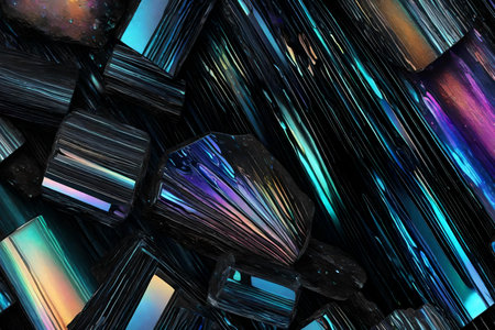 holographic colors black tourmaline textureの素材