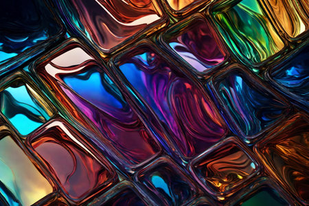 iridescent glass product backgroundの素材