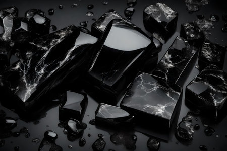 luxury obsidian product backgroundの素材