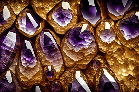 golden amethyst macro textureの素材