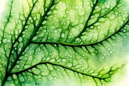 green watercolour macro textureの素材