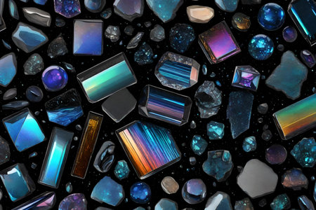 holographic colors black tourmaline textureの素材
