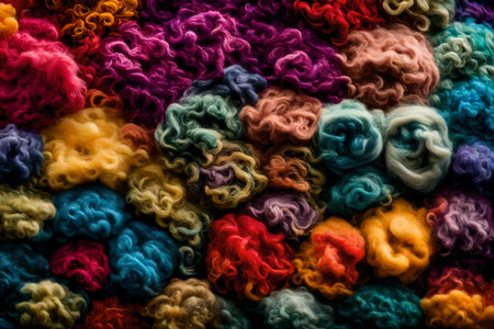 colorful wet wool macro textureの素材