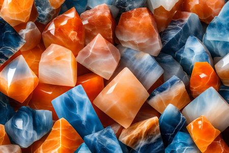 orange blue calcite product backgroundの素材