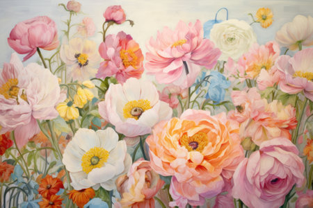 Blissful Blooms: A Serene Spring/Summer Tapestryの素材