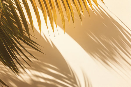 Abstract Palm Shadows: A Minimalist Summer Mock-upの素材