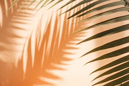 Abstract Palm Shadows: A Minimalist Summer Mock-upの素材