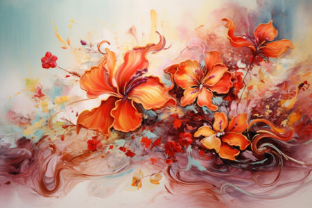 Blossoming Success: An Abstract Fusion of Elegance and Prosperityの素材