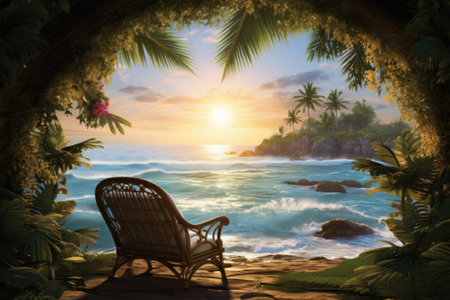 Blissful Sandy Escape: Embracing the Tropical Paradiseの素材