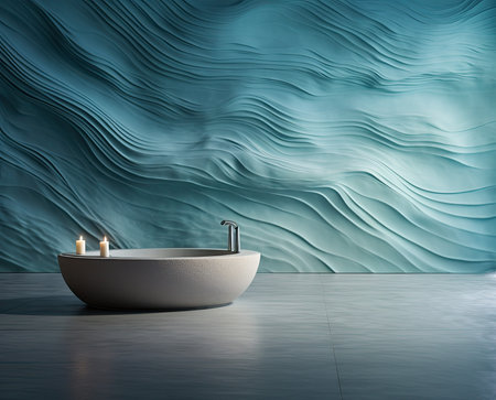 Tranquil Aqua: Serene Spa Concept with Mesmerizing Water Texture and Gentle Ripplesの素材