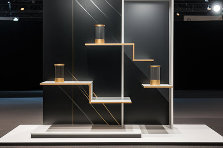 Dynamic Elevation: Minimalistic Double Podium for Innovative Product Showcaseの素材