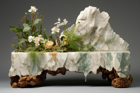 Tropical Serenity: The Resplendent Marble Podiumの素材