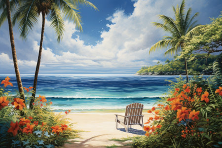 Paradise Unveiled: Basking in the Sun, Sand, and Serenityの素材