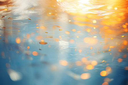 Sun-kissed Sea Symphony: Abstract Blur of Bokeh Lights in Summerの素材