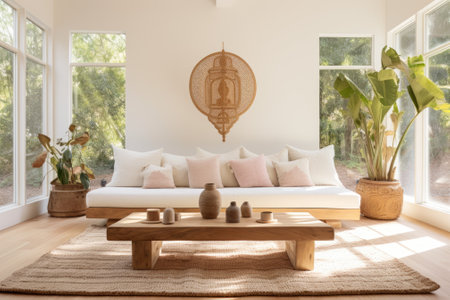 Sun-kissed Serenity: Captivating Minimalism in a Boho Havenの素材