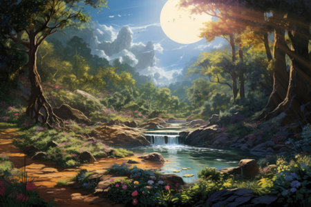 Sundrenched Serenity: Exploring Nature's Paradiseの素材