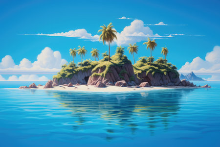 Island Paradise: A Blank Canvas for Your Imaginationの素材