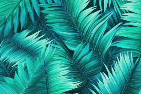 Samba Serenity: Tropical Palm Leaves Embracing Summer Vibesの素材