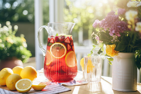 Sunny Soiree: A Splash of Sangria and Summertime Blissの素材