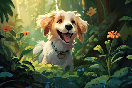 Joyful Paws: A Whimsical Tale of Playful Canine Adventuresの素材