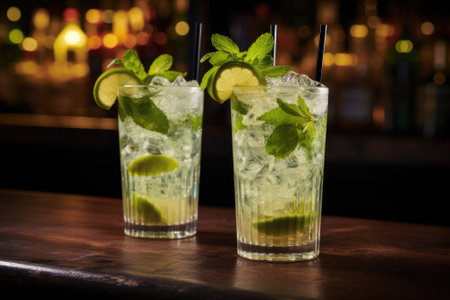 Minty Bliss: The Duo Delight Mojitoの素材