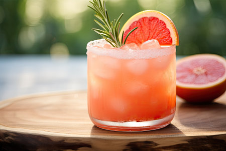 Refreshing Rosemary Twist: A Vibrant Grapefruit Lime Mocktail Palomaの素材