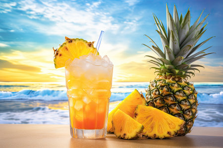 Paradise Pineapple Bliss: Sip into Summerの素材