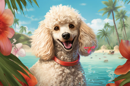 Pawsome Poodle: A Tropical Tail Wagging Adventureの素材