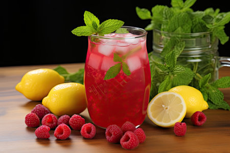 Breezy Berry Bliss: Zesty Raspberry Lemonade Revampedの素材
