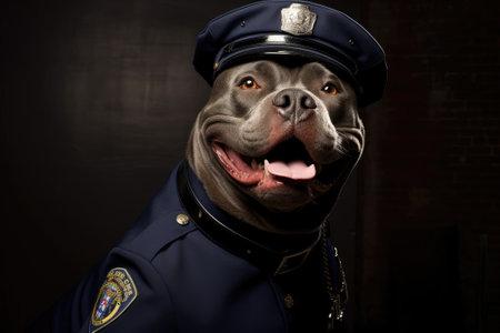 Blissful Blue: Capturing the Joy of an American Bully Dogの素材