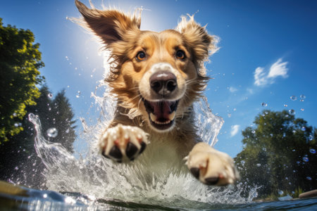 Dive into Fun: The Adventures of Splash the Water-Loving Dogの素材