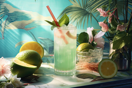 Minty Paradise: Sip on the Tropic Blissの素材