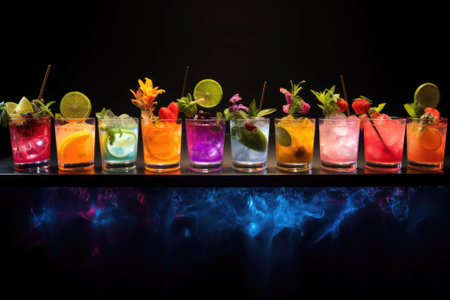 Mixology Paradise: A Rainbow of Cocktails at Your Commandの素材