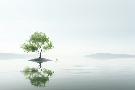 Nature's Serenity: Embracing Minimalism and Natural Beautyの素材