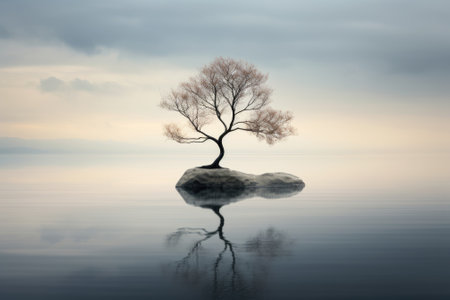 Nature's Serenity: Embracing Minimalism and Natural Beautyの素材