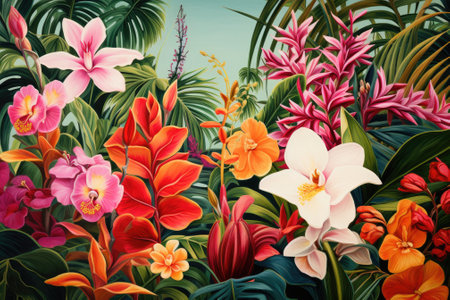 Summer Oasis: A Vibrant Tropical Bountyの素材