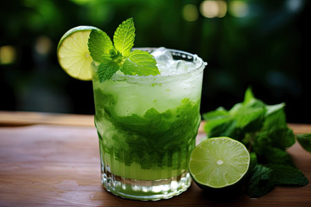 Minty Lime Oasis: A Refreshing Mojito Delightの素材